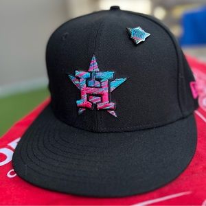 59Fifty Houston Astros Mountain Peak Fitted baseball cap with New Era pin